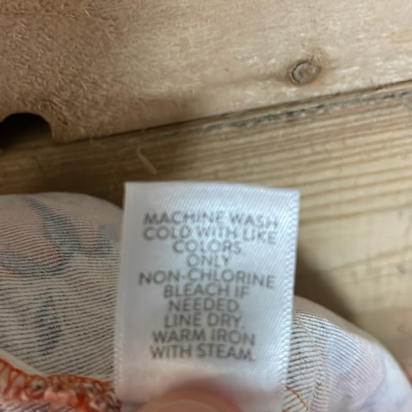 J. Jill size XS Mid-rise Orange with Blue with Bohemian Print Elastic Shorts - Picture 10 of 10